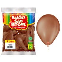 Balão Bexiga N 7 Café Brasil Com 50 unidades - São Roque