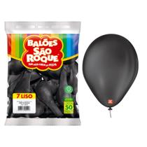 Balão Bexiga N 7 Preto Com 50 unidades - São Roque