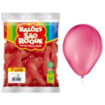 Balão Bexiga N 7 Rosa Pink Com 50 unidades - São Roque Balão Bexiga N 7 Rosa Pink Com 50 unidades - São Roque