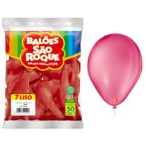 Balão Bexiga N 7 Rosa Pink Com 50 unidades - São Roque