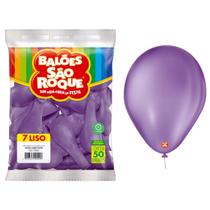 Balão Bexiga N 7 Roxo Ametista Com 50 unidades - São Roque