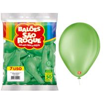 Balão Bexiga N 7 Verde Maçã Com 50 unidades - São Roque Balão Bexiga N 7 Verde Maçã Com 50 unidades - São Roque