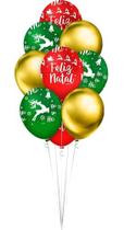 Balão Bexiga Natal Tam. 10 - 10 Unidades Metalizado Balão Bexiga Natal Tam. 10 - 10 Unidades Metalizado