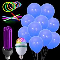 Balão Bexiga Neon Lâmpada Reta e Giratória C/Pulseira Balão Bexiga Neon Lâmpada Reta e Giratória C/Pulseira