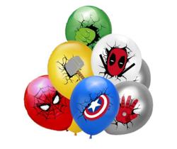Balão - Bexiga Os Vingadores Homem Aranha Hulk Super Heróis