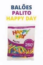 Balão Bexiga Palito 260" Liso Sortido 50 un-HAPPY DAY