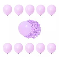 Balão Bexiga Redondo Candy Lilas N9 25 Unidades