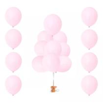 Balão Bexiga Redondo Candy Rosa N9 25 Unidades