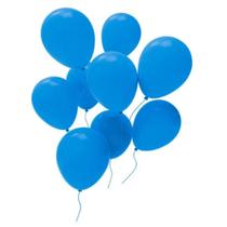 Balão Bexiga Redondo Liso Azul N9 50 Unidades