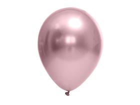 Balão Bexiga Rosa Cromado Metalizado Número 12 Polegadas 25 Unidades - Festball