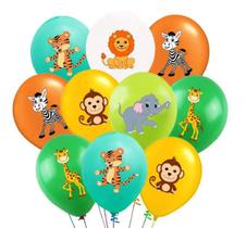 Balão Bexiga Safari Fazendinha animais festa infantil
