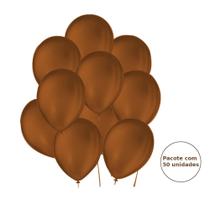 Balão Bexiga São Roque Liso 7 Polegadas C/50 Terracota