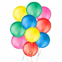 Balão Bexiga São Roque Liso 9 Polegadas Redonda C/50 Sortida 108149650 Balão Bexiga São Roque Liso 9 Polegadas Redonda C/50 Sortida 108149650