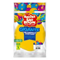 Balão Bexiga São Roque Liso Gigante Amarelo Citrino 125105801 Balão Bexiga São Roque Liso Gigante Amarelo Citrino 125105801