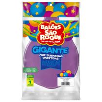 Balão Bexiga São Roque Liso Gigante Lilas Baby 125106601 Balão Bexiga São Roque Liso Gigante Lilas Baby 125106601