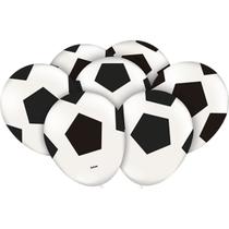 Balão Bexiga Temática Bola De Futebol 25 Unidades Festcolor