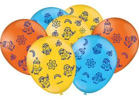 Balão Bexiga Temática Meu Malvado Favorito 4 Festcolor 25 Un