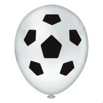 Balão Bola de Futebol Pacote com 20 Bexigas Preta e Branca de 8 Polegadas Decoração Aniversário Infantil de Menino Balão Bola de Futebol Pacote com 20 Bexigas Preta e Branca de 8 Polegadas Decoração Aniversário Infantil de Menino