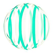 Balão Bubble 20 Polegadas (50 Cm)Customizado Listras Verde