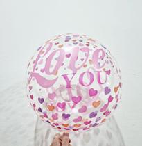 Balão Bubble 50cm Transparente Love You Namorados - 01 unid Balão Bubble 50cm Transparente Love You Namorados - 01 unid