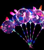 Balão Bubble Com Led De Animais Unicórnio