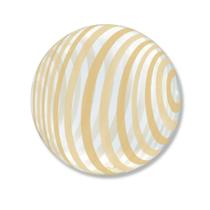 Balão Bubble Customizado Listras Amarelas 20Polegadas(50Cm)