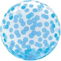 Balao bubble estampado azul 45cm.- mundo bizarro