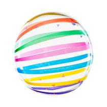 Balão Bubble Estampado Listras Coloridas - 18 Polegadas