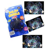 Balao bubble led colorido a pilha 45cm. un mundo bizarro