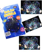 Balao bubble led colorido a pilha 45cm. un mundo bizarro