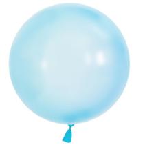 Balão Bubble Translucido Azul 24" (60cm) - Mundo Bizarro