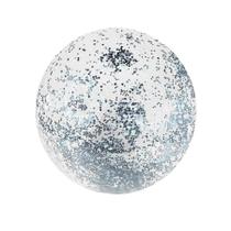 Balão Bubble Transparente com Confete Hexagonal Holográfico Prata - 11" 26cm - 1 unidade - PartiuFesta - Rizzo