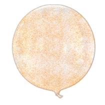Balão Bubble Transparente com Glitter Laranja - 18" 45cm - 1 unidade - Rizzo