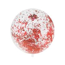 Balão Bubble Transparente com Glitter Rose Hexagonal - 18" 45cm - 1 unidade - Rizzo