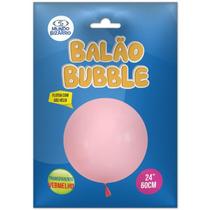 Balao bubble vermelho transparente 60cm mundo bizarro