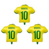 Balão Camisa Do Brasil Inflável Copa do Mundo 3 Unidades