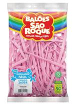BALÃO CANUDO 260 - SÃO ROQUE - ROSA BABY - Pacote com 50 unidades BALÃO CANUDO 260 - SÃO ROQUE - ROSA BABY - Pacote com 50 unidades