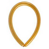 Balão Canudo Metalizado Dourado - 2 x 60 polegadas - 50 Un