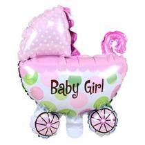 Balão Carrinho de Bebê azul e rosa