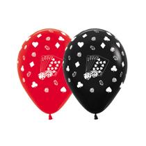 Balão Cassino Composê Fashion R12 12 Unid 39000473 Balloons Balão Cassino Composê Fashion R12 12 Unid 39000473 Balloons