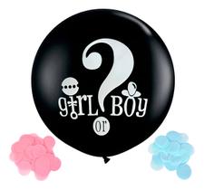 Balão Chá Revelação Bexiga Girl Boy Confete Rosa Azul 90cm Balão Chá Revelação Bexiga Girl Boy Confete Rosa Azul 90cm