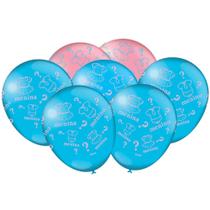 Balão Chá Revelação Decoração Com Bexiga Azul e Rosa N 9 Balão Chá Revelação Decoração Com Bexiga Azul e Rosa N 9