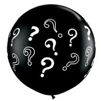 Balão Chá Revelação Gigante 45cm Bexiga Big Surpresa Interrogação Pezinho Colocar Confete Pó Dentro - YDH