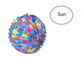 Balão colorido para pendurar festa junina redondo 26cm-5un - Mor