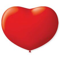 Balão Coração 6pol Vermelho Quente 50un - São Roque