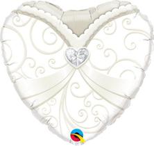 Balão Coração Coração Vestido Noiva 18 Pol Qualatex 15791