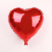 Balão coração metalizado 40cm vermelho