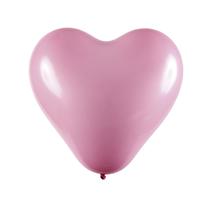 Balão Coração Rosa 6 Polegadas - 50 unidades