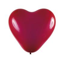 Balão Coração Vermelho Rubi 6 Polegadas - 50 unidades