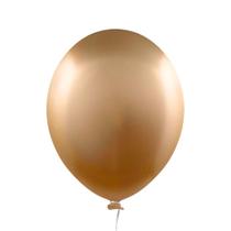 Balão Cromado Alumínio Dourado - 5 Polegadas - 25 Unidades